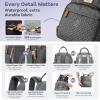 imageRUVALINO Diaper Bag Backpack Multifunction Travel Pack Maternity Baby Changing Bags Large Capacity Waterproof GrayStylishdark Gray