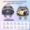 imageRUVALINO Diaper Bag Backpack Multifunction Travel Pack Maternity Baby Changing Bags Large Capacity Waterproof GrayStylishlight Gray