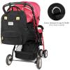 imageRUVALINO Diaper Bag Backpack Stroller Hooks Multifunction Travel Baby Back Pack with Changing Pad Universal Stroller Clips for Mom Dad