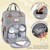 imageRUVALINO Diaper Bag Backpack Stroller Hooks Multifunction Travel Baby Back Pack with Changing Pad Universal Stroller Clips for Mom Girls