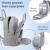 imageRUVALINO Diaper Bag Backpack Stroller Hooks Multifunction Travel Baby Back Pack with Changing Pad Universal Stroller Clips for Mom Girls