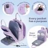 imageRUVALINO Diaper Bag BackpackMultifunction Baby Travel Bag with Changing pad Insulated Bottle Holders ampamp Pacifier Case Large Capacity Waterproof Yellow LeopardTaro Purple