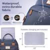imageRUVALINO Diaper Bag BackpackMultifunction Baby Travel Bag with Changing pad Insulated Bottle Holders ampamp Pacifier Case Large Capacity Waterproof Yellow LeopardNavy Blue