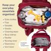 imageRUVALINO Diaper Bag BackpackMultifunction Baby Travel Bag with Changing pad Insulated Bottle Holders ampamp Pacifier Case Large Capacity Waterproof Yellow LeopardPurplish Red
