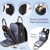 imageRUVALINO Diaper Bag BackpackMultifunction Baby Travel Bag with Changing pad Insulated Bottle Holders ampamp Pacifier Case Large Capacity Waterproof Yellow LeopardBlack Xl