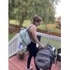 imageRUVALINO Diaper Bag BackpackMultifunction Baby Travel Bag with Changing pad Insulated Bottle Holders ampamp Pacifier Case Large Capacity Waterproof Yellow LeopardMint Green