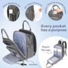 imageRUVALINO Diaper Bag BackpackMultifunction Baby Travel Bag with Changing pad Insulated Bottle Holders ampamp Pacifier Case Large Capacity Waterproof Yellow LeopardClassic Iron Grey