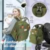 imageRUVALINO Diaper Bag BackpackMultifunction Baby Travel Bag with Changing pad Insulated Bottle Holders ampamp Pacifier Case Large Capacity Waterproof Yellow LeopardArmy Green Xl