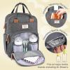 imageRUVALINO Diaper Bag BackpackMultifunction Baby Travel Bag with Changing pad Insulated Bottle Holders ampamp Pacifier Case Large Capacity Waterproof Yellow LeopardDark Gray Xl