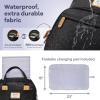 imageRUVALINO Diaper Bag BackpackMultifunction Baby Travel Bag with Changing pad Insulated Bottle Holders ampamp Pacifier Case Large Capacity Waterproof Yellow LeopardBlack Leopard
