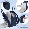 imageRUVALINO Diaper Bag BackpackMultifunction Baby Travel Bag with Changing pad Insulated Bottle Holders ampamp Pacifier Case Large Capacity Waterproof Yellow LeopardPeacock Blue