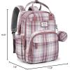 imageRUVALINO Diaper Bag BackpackMultifunction Baby Travel Bag with Changing pad Insulated Bottle Holders ampamp Pacifier Case Large Capacity Waterproof Yellow LeopardPink Plaid