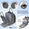 imageRUVALINO Diaper Bag BackpackMultifunction Baby Travel Bag with Changing pad Insulated Bottle Holders ampamp Pacifier Case Large Capacity Waterproof Yellow LeopardIron Gray