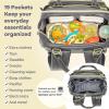 imageRUVALINO Diaper Bag BackpackMultifunction Baby Travel Bag with Changing pad Insulated Bottle Holders ampamp Pacifier Case Large Capacity Waterproof Yellow LeopardClassic Iron Grey