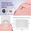imageRUVALINO Diaper Bag BackpackMultifunction Baby Travel Bag with Changing pad Insulated Bottle Holders ampamp Pacifier Case Large Capacity Waterproof Yellow LeopardPink
