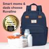 imageRUVALINO Diaper Bag BackpackMultifunction Baby Travel Bag with Changing pad Insulated Bottle Holders ampamp Pacifier Case Large Capacity Waterproof Yellow LeopardPeacock Blue