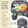imageRUVALINO Diaper Bag BackpackMultifunction Baby Travel Bag with Changing pad Insulated Bottle Holders ampamp Pacifier Case Large Capacity Waterproof Yellow LeopardClassicdark Gray