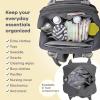 imageRUVALINO Diaper Bag BackpackMultifunction Baby Travel Bag with Changing pad Insulated Bottle Holders ampamp Pacifier Case Large Capacity Waterproof Yellow LeopardDark Gray Xl