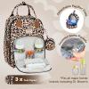 imageRUVALINO Diaper Bag BackpackMultifunction Baby Travel Bag with Changing pad Insulated Bottle Holders ampamp Pacifier Case Large Capacity Waterproof Yellow LeopardYellow Leopard