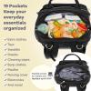 imageRUVALINO Diaper Bag BackpackMultifunction Baby Travel Bag with Changing pad Insulated Bottle Holders ampamp Pacifier Case Large Capacity Waterproof Yellow LeopardBlack Leopard