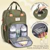 imageRUVALINO Diaper Bag BackpackMultifunction Baby Travel Bag with Changing pad Insulated Bottle Holders ampamp Pacifier Case Large Capacity Waterproof Yellow LeopardArmy Green Xl
