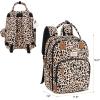 imageRUVALINO Diaper Bag BackpackMultifunction Baby Travel Bag with Changing pad Insulated Bottle Holders ampamp Pacifier Case Large Capacity Waterproof Yellow LeopardYellow Leopard