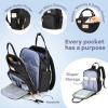 imageRUVALINO Diaper Bag BackpackMultifunction Baby Travel Bag with Changing pad Insulated Bottle Holders ampamp Pacifier Case Large Capacity Waterproof Yellow LeopardBlack Leopard