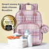 imageRUVALINO Diaper Bag BackpackMultifunction Baby Travel Bag with Changing pad Insulated Bottle Holders ampamp Pacifier Case Large Capacity Waterproof Yellow LeopardPink Plaid