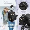imageRUVALINO Diaper Bag BackpackMultifunction Baby Travel Bag with Changing pad Insulated Bottle Holders ampamp Pacifier Case Large Capacity Waterproof Yellow LeopardClassicblack