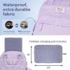 imageRUVALINO Diaper Bag BackpackMultifunction Baby Travel Bag with Changing pad Insulated Bottle Holders ampamp Pacifier Case Large Capacity Waterproof Yellow LeopardTaro Purple