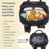 imageRUVALINO Diaper Bag BackpackMultifunction Baby Travel Bag with Changing pad Insulated Bottle Holders ampamp Pacifier Case Large Capacity Waterproof Yellow LeopardClassicblack