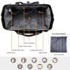 imageRUVALINO Diaper Bag Large Diaper Tote Stylish for Mom and Dad Convertible Travel Baby Bag for Boys and Girls with Changing Pad Insulated Pockets Black