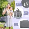 imageRUVALINO Diaper Bag Tote Hospital Bag Large Travel Weekender Diaper Changing Messenger for Mom and Dad