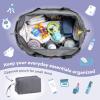 imageRUVALINO Diaper Bag Tote Hospital Bag Large Travel Weekender Diaper Changing Messenger for Mom and Dad