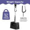 imageRUVALINO Leather Stroller Hooks for Diaper Bag and Stroller Organizer  Stroller Strap with Large Carabiner Clip for Bags  Accessories for Wheelchair Shopping and Pet Cart Black and Brown 4 Pack
