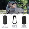 imageRUVALINO Leather Stroller Hooks for Diaper Bag and Stroller Organizer  Stroller Strap with Large Carabiner Clip for Bags  Accessories for Wheelchair Shopping and Pet Cart Black and Brown 4 Pack