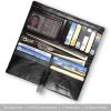 imageWomens Wallet RUVALINO RFID Blocking Waxed Leather Ladies Wallet Purse and Billfolds Black