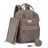 imageRUVALINO Baby Changing Bag Backpack Neutral AllinOne Baby Bags for Multifunction Large Travel Backpack with Portable Changing Pad Stroller Straps Pacifier Case and Insulated Pockets Kahki