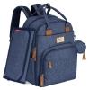 imageRUVALINO Diaper Bag Backpack Multifunction Travel Pack Maternity Baby Changing Bags Large Capacity Waterproof GrayNavy Blue