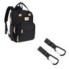 imageRUVALINO Diaper Bag Backpack Stroller Hooks Multifunction Travel Baby Back Pack with Changing Pad Universal Stroller Clips for Mom Dad