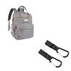 imageRUVALINO Diaper Bag Backpack Stroller Hooks Multifunction Travel Baby Back Pack with Changing Pad Universal Stroller Clips for Mom Girls