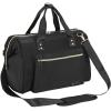 imageRUVALINO Diaper Bag Large Diaper Tote Stylish for Mom and Dad Convertible Travel Baby Bag for Boys and Girls with Changing Pad Insulated Pockets Black