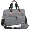 imageRUVALINO Diaper Bag Tote Hospital Bag Large Travel Weekender Diaper Changing Messenger for Mom and Dad