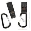 imageStroller Hooks RUVALINO Universal MultiPurpose Stroller Clips for Your Buggy Pushchair or Pram Black 2 Pack