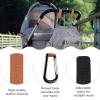 imageRUVALINO Leather Stroller Hooks for Diaper Bag and Stroller Organizer  Stroller Strap with Large Carabiner Clip for Shopping Bags  Accessories for Wheelchair Shopping and Pet Carts Brown 2 Pack