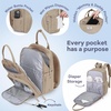 image:imageRUVALINO Baby Diaper Bag Backpack with Changing Pad Baby Shower Gifts  Baby Essentials Waterproof Travel Baby Bags for Mom Dad Girl Boy Insulated Bottle Holders Pacifier Case Large CapacityClay