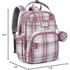 image:imageRUVALINO Baby Diaper Bag Backpack with Changing Pad Baby Shower Gifts  Baby Essentials Waterproof Travel Baby Bags for Mom Dad Girl Boy Insulated Bottle Holders Pacifier Case Large CapacityPink Plaid