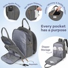 image:imageRUVALINO Baby Diaper Bag Backpack with Changing Pad Baby Shower Gifts  Baby Essentials Waterproof Travel Baby Bags for Mom Dad Girl Boy Insulated Bottle Holders Pacifier Case Large CapacityIron Gray