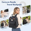image:imageRUVALINO Baby Diaper Bag Backpack with Changing Pad Baby Shower Gifts  Baby Essentials Waterproof Travel Baby Bags for Mom Dad Girl Boy Insulated Bottle Holders Pacifier Case Large CapacityVacum Dark Gray