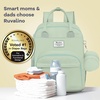 image:imageRUVALINO Baby Diaper Bag Backpack with Changing Pad Baby Shower Gifts  Baby Essentials Waterproof Travel Baby Bags for Mom Dad Girl Boy Insulated Bottle Holders Pacifier Case Large CapacityMint Green